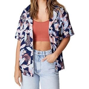 Cotton On Women's Tropical Short Sleeve Shirt Size L